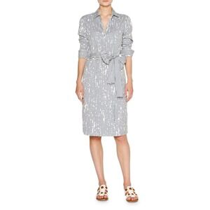 Tomas Maier Paint Splatter Striped Shirt Dress